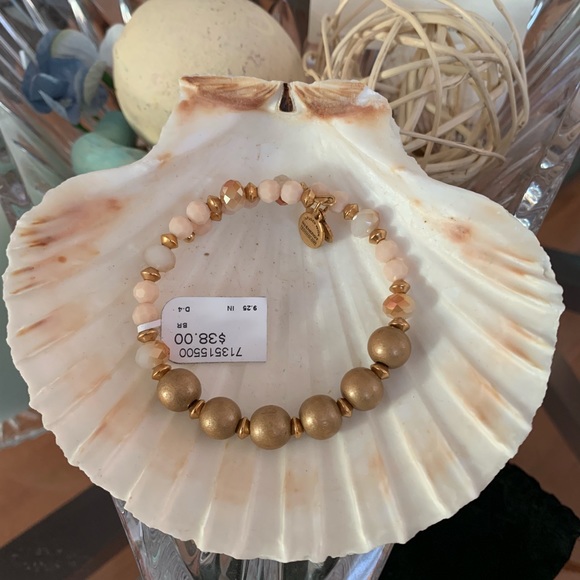 Alex and Ani Peach Beaded Bangle - Picture 4 of 5